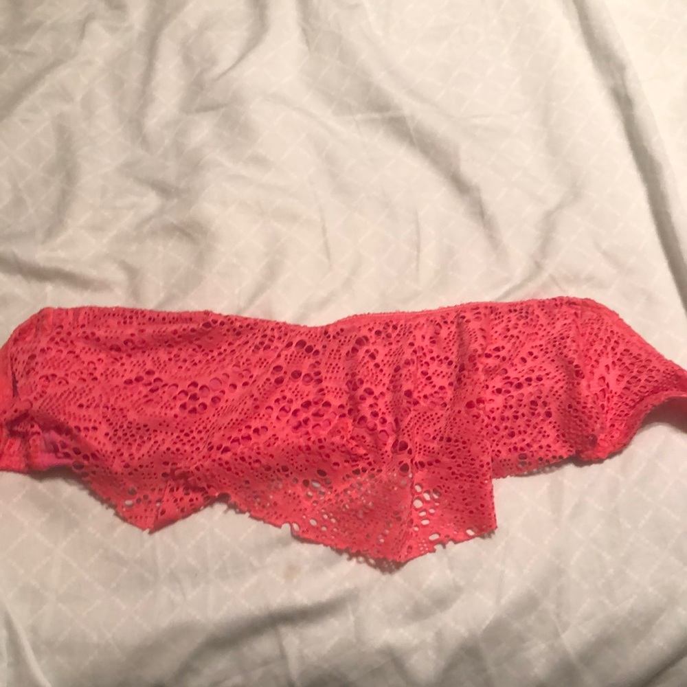 Lace drape bikini top